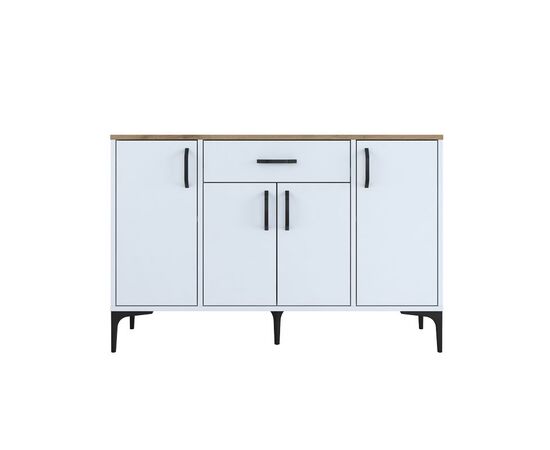 Μπουφές Ubron pakoworld λευκό-καρυδί μελαμίνης 120x40x78.6εκ - ΜΠΟΥΦΕΔΕΣ-ΚΟΝΣΟΛΕΣ στο Milonadakis.gr