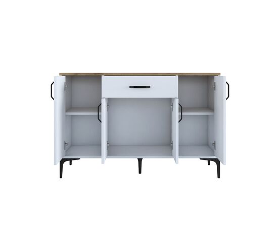 Μπουφές Ubron pakoworld λευκό-καρυδί μελαμίνης 120x40x78.6εκ - ΜΠΟΥΦΕΔΕΣ-ΚΟΝΣΟΛΕΣ στο Milonadakis.gr