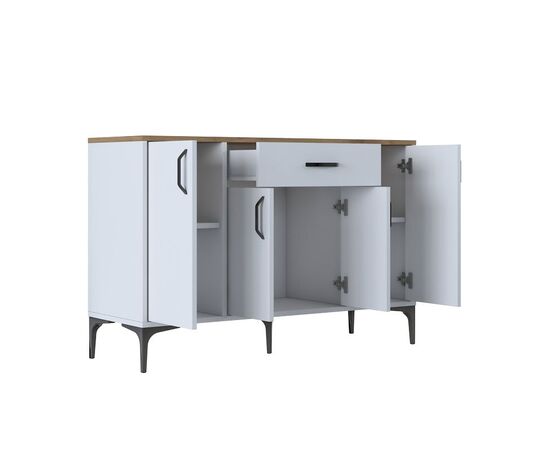 Μπουφές Ubron pakoworld λευκό-καρυδί μελαμίνης 120x40x78.6εκ - ΜΠΟΥΦΕΔΕΣ-ΚΟΝΣΟΛΕΣ στο Milonadakis.gr