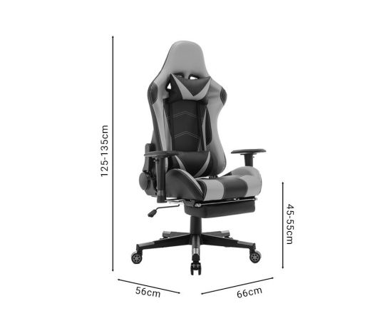 Καρέκλα γραφείου gaming Zeldo pakoworld pu μαύρο-κόκκινο 66x56x135εκ - ΚΑΡΕΚΛΕΣ ΓΡΑΦΕΙΟΥ στο Milonadakis.gr