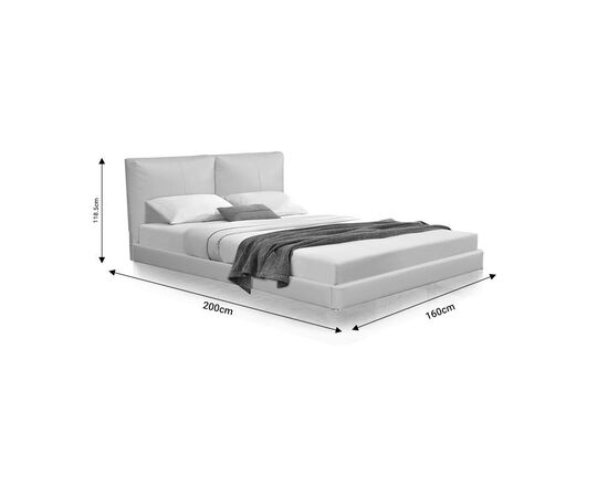 Κρεβάτι διπλό Jessie pakoworld floating style με led-PU εκρού 160x200εκ - ΚΡΕΒΑΤΙΑ στο Milonadakis.gr