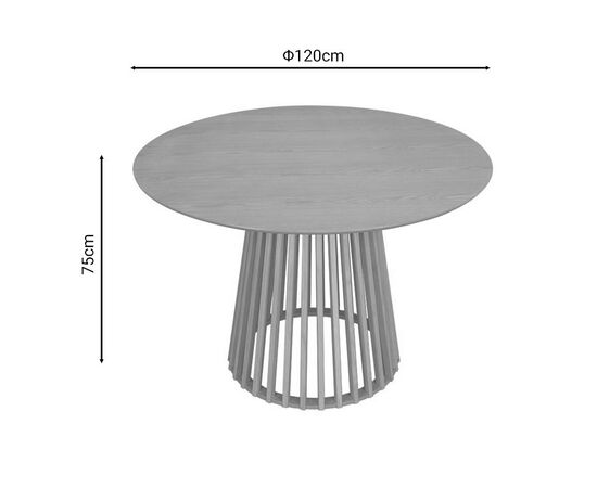 Τραπέζι Domonic pakoworld φυσικό Φ120x75εκ - ΤΡΑΠΕΖΙΑ ΚΟΥΖΙΝΑΣ στο Milonadakis.gr