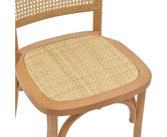 Καρέκλα Kalliope pakoworld φυσικό ξύλο οξιάς-φυσικό rattan 45x50x89εκ - ΚΑΡΕΚΛΕΣ - ΠΟΛΥΘΡΟΝΕΣ ΕΣ. στο Milonadakis.gr