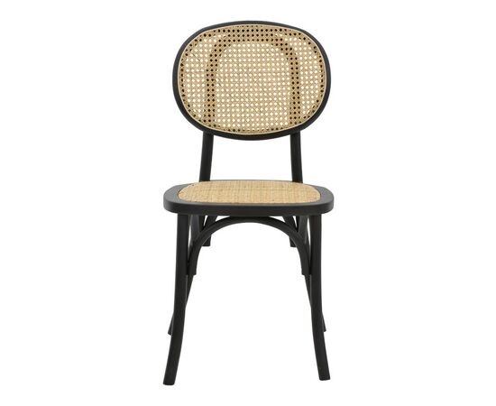 Καρέκλα Zoel pakoworld μαύρο ξύλο οξιάς-φυσικό rattan 45x52x82εκ - ΚΑΡΕΚΛΕΣ - ΠΟΛΥΘΡΟΝΕΣ ΕΣ. στο Milonadakis.gr