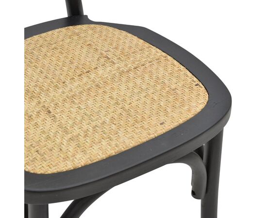 Καρέκλα Zoel pakoworld μαύρο ξύλο οξιάς-φυσικό rattan 45x52x82εκ - ΚΑΡΕΚΛΕΣ - ΠΟΛΥΘΡΟΝΕΣ ΕΣ. στο Milonadakis.gr