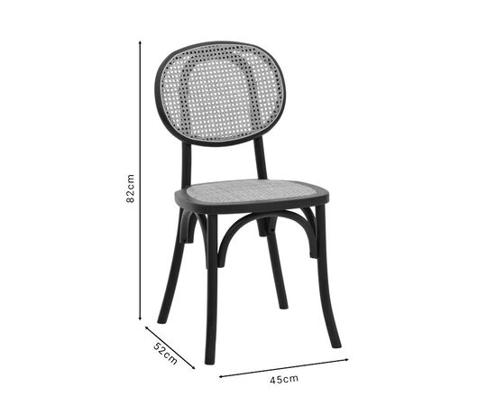 Καρέκλα Zoel pakoworld μαύρο ξύλο οξιάς-φυσικό rattan 45x52x82εκ - ΚΑΡΕΚΛΕΣ - ΠΟΛΥΘΡΟΝΕΣ ΕΣ. στο Milonadakis.gr