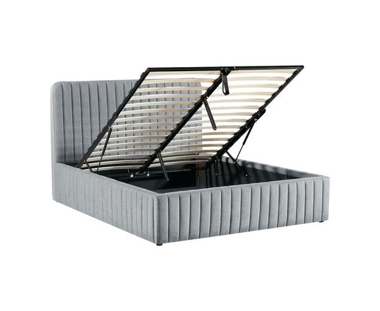 Κρεβάτι διπλό Zilin pakoworld ύφασμα ανθρακί-beige 160x200εκ - ΚΡΕΒΑΤΙΑ στο Milonadakis.gr