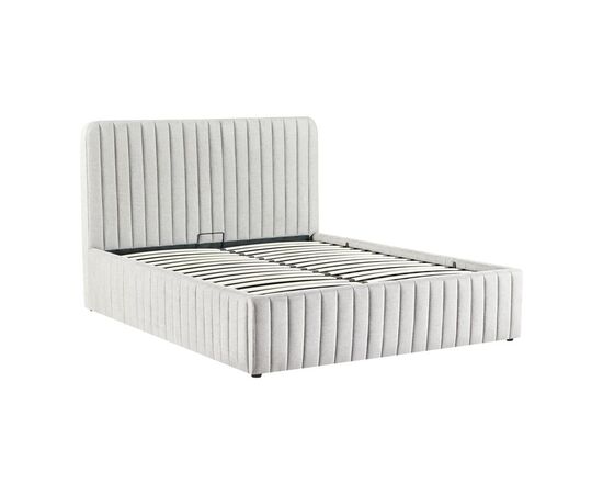 Κρεβάτι διπλό Zilin pakoworld ύφασμα γκρι-μπεζ 160x200εκ - ΚΡΕΒΑΤΙΑ στο Milonadakis.gr
