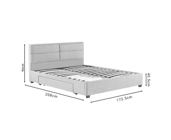 Κρεβάτι διπλό Anay pakoworld με συρτάρι ύφασμα μπεζ 160x200εκ - ΚΡΕΒΑΤΙΑ στο Milonadakis.gr