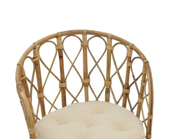 Πολυθρόνα Rostan Inart φυσικό rattan με μαξιλάρι 60x46x80εκ - ΚΑΡΕΚΛΕΣ - ΠΟΛΥΘΡΟΝΕΣ ΕΣ. στο Milonadakis.gr