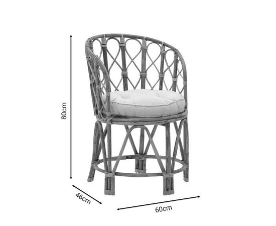 Πολυθρόνα Rostan Inart φυσικό rattan με μαξιλάρι 60x46x80εκ - ΚΑΡΕΚΛΕΣ - ΠΟΛΥΘΡΟΝΕΣ ΕΣ. στο Milonadakis.gr