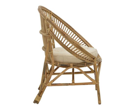 Πολυθρόνα Blore Inart φυσικό ξύλο με μαξιλάρι 68x48x81εκ - ΚΑΡΕΚΛΕΣ - ΠΟΛΥΘΡΟΝΕΣ ΕΣ. στο Milonadakis.gr