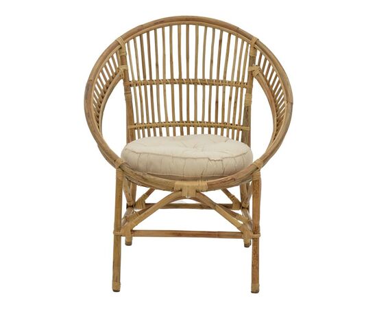 Πολυθρόνα Blore Inart φυσικό ξύλο με μαξιλάρι 68x48x81εκ - ΚΑΡΕΚΛΕΣ - ΠΟΛΥΘΡΟΝΕΣ ΕΣ. στο Milonadakis.gr