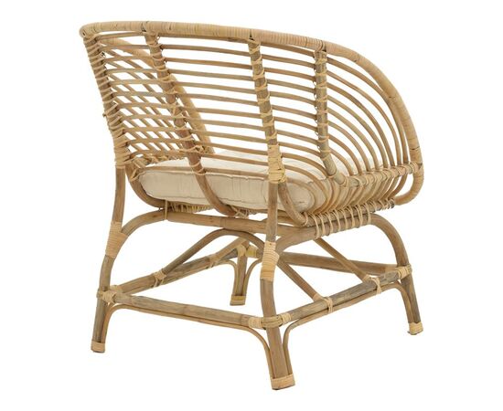 Πολυθρόνα Diane Inart φυσικό ξύλο με μαξιλάρι 71x46x80εκ - ΚΑΡΕΚΛΕΣ - ΠΟΛΥΘΡΟΝΕΣ ΕΣ. στο Milonadakis.gr