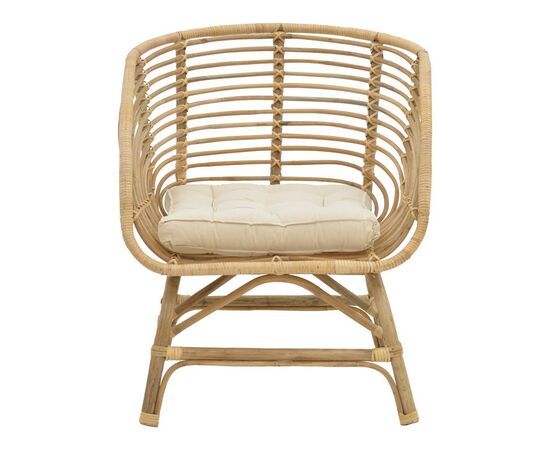 Πολυθρόνα Diane Inart φυσικό ξύλο με μαξιλάρι 71x46x80εκ - ΚΑΡΕΚΛΕΣ - ΠΟΛΥΘΡΟΝΕΣ ΕΣ. στο Milonadakis.gr