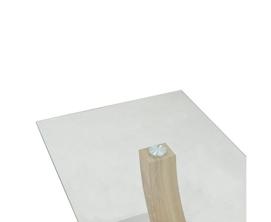 Τραπέζι σαλονιού Kasmora pakoworld φυσικό ξύλο-γυαλί 110x60x45εκ - ΤΡΑΠΕΖΑΚΙΑ ΣΑΛΟΝΙΟΥ στο Milonadakis.gr
