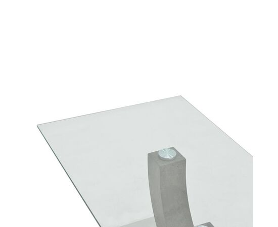 Τραπέζι σαλονιού Kasmora pakoworld γκρι ξύλο-γυαλί 110x60x45εκ - ΤΡΑΠΕΖΑΚΙΑ ΣΑΛΟΝΙΟΥ στο Milonadakis.gr