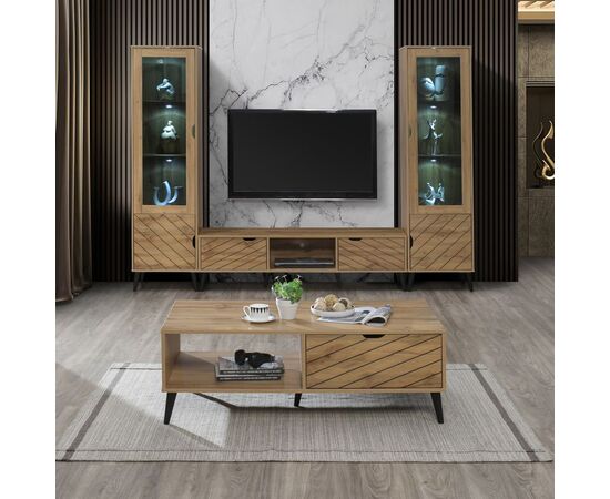 Έπιπλο τηλεόρασης Thelma pakoworld sonoma μελαμίνης 150x40x41.6εκ - ΕΠΙΠΛΑ ΤΗΛΕΟΡΑΣΗΣ στο Milonadakis.gr