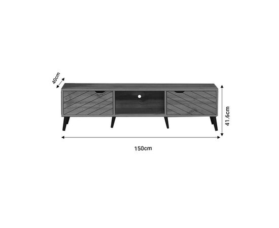 Έπιπλο τηλεόρασης Thelma pakoworld sonoma μελαμίνης 150x40x41.6εκ - ΕΠΙΠΛΑ ΤΗΛΕΟΡΑΣΗΣ στο Milonadakis.gr
