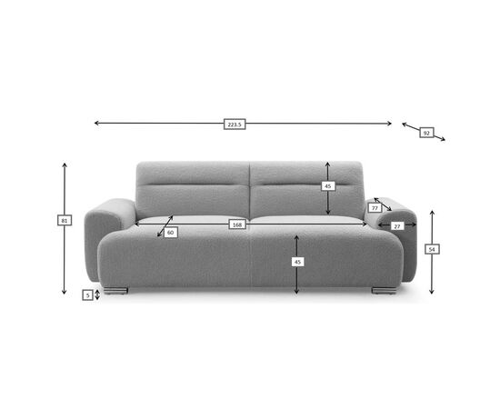 Kαναπές τριθέσιος Harmonious pakoworld μπουκλέ μπεζ 223.5x92x81εκ - ΚΑΝΑΠΕΔΕΣ-ΣΑΛΟΝΙΑ στο Milonadakis.gr