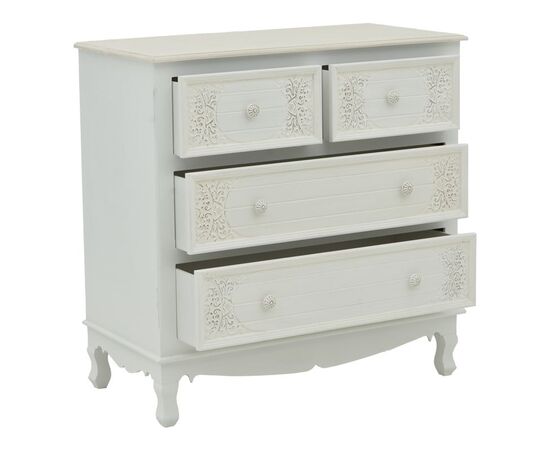 Συρταριέρα Pazlen Inart mdf σε λευκή αντικέ απόχρωση 80x40x80εκ - ΣΥΡΤΑΡΙΕΡΕΣ - ΤΟΥΑΛΕΤΕΣ στο Milonadakis.gr