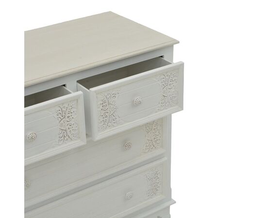 Συρταριέρα Pazlen Inart mdf σε λευκή αντικέ απόχρωση 80x40x80εκ - ΣΥΡΤΑΡΙΕΡΕΣ - ΤΟΥΑΛΕΤΕΣ στο Milonadakis.gr