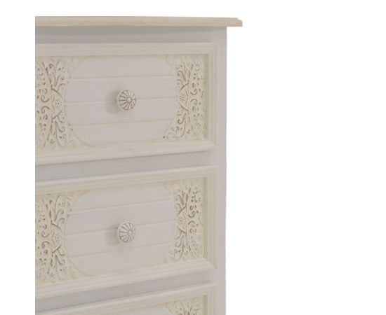 Συρταριέρα Pazlen Inart mdf σε λευκή αντικέ απόχρωση 40x34.5x82εκ - ΣΥΡΤΑΡΙΕΡΕΣ - ΤΟΥΑΛΕΤΕΣ στο Milonadakis.gr