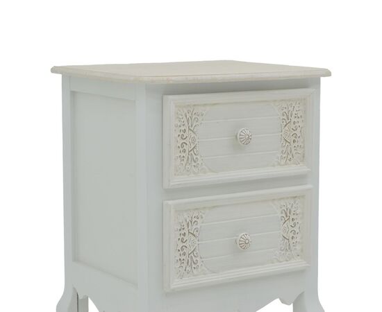 Συρταριέρα Pazlen Inart mdf σε λευκή αντικέ απόχρωση 40x45x65εκ - ΣΥΡΤΑΡΙΕΡΕΣ - ΤΟΥΑΛΕΤΕΣ στο Milonadakis.gr