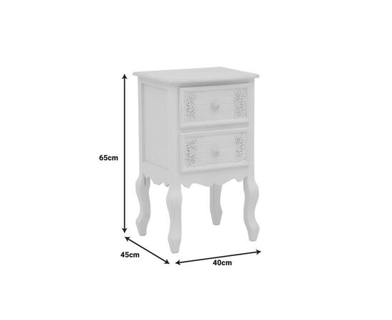 Συρταριέρα Pazlen Inart mdf σε λευκή αντικέ απόχρωση 40x45x65εκ - ΣΥΡΤΑΡΙΕΡΕΣ - ΤΟΥΑΛΕΤΕΣ στο Milonadakis.gr