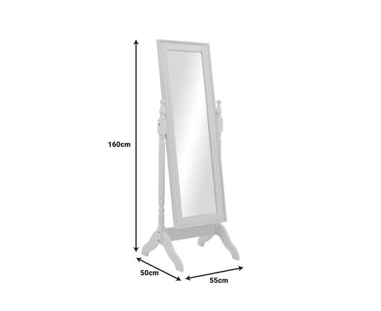 Καθρέπτης Malone Inart mdf σε λευκή αντικέ απόχρωση 55x50x160εκ - ΚΑΘΡΕΠΤΕΣ στο Milonadakis.gr