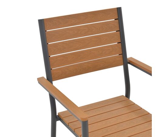 Πολυθρόνα Vitality pakoworld αλουμίνιο ανθρακί- plywood φυσικό 60x56.3x89εκ - ΚΑΡΕΚΛΕΣ - ΠΟΛΥΘΡΟΝΕΣ ΕΣ. στο Milonadakis.gr