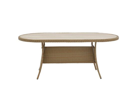 Tραπεζαρία Hadrian-Keir pakoworld σετ 7τεμ καφέ rattan-μπεζ textilene-καφέ αλουμίνιο 180x90x72εκ - ΣΕΤ ΤΡΑΠΕΖΑΡΙΕΣ στο Milonadakis.gr