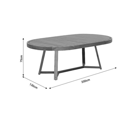 Τραπέζι Stellan pakoworld μασίφ ξύλο ευκαλύπτου 220x130x75εκ - ΤΡΑΠΕΖΙΑ ΕΞ. ΧΩΡΟΥ στο Milonadakis.gr