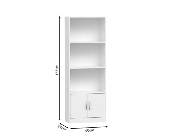 Βιβλιοθήκη Negan pakoworld λευκό μελαμίνης 60x29x166εκ - ΒΙΒΛΙΟΘΗΚΕΣ στο Milonadakis.gr