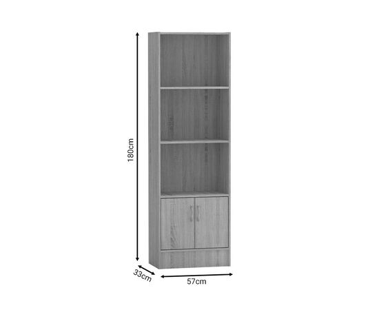 Βιβλιοθήκη Negan pakoworld sonoma μελαμίνης 57x33x180εκ - ΒΙΒΛΙΟΘΗΚΕΣ στο Milonadakis.gr