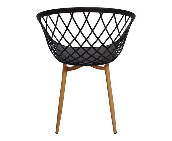 Καρέκλα Ezra pakoworld μαύρο pp-πόδι φυσικό μέταλλο 62x42x82εκ - ΚΑΡΕΚΛΕΣ - ΠΟΛΥΘΡΟΝΕΣ ΕΣ. στο Milonadakis.gr