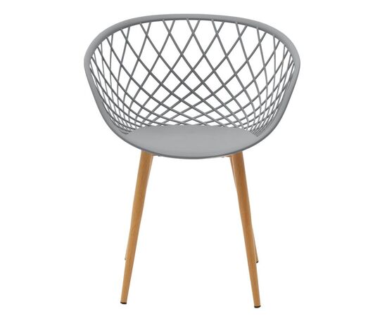 Καρέκλα Ezra pakoworld γκρι pp-πόδι φυσικό μέταλλο 62x42x82εκ - ΚΑΡΕΚΛΕΣ - ΠΟΛΥΘΡΟΝΕΣ ΕΣ. στο Milonadakis.gr