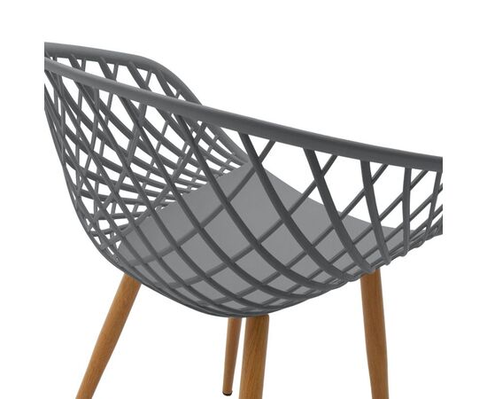 Καρέκλα Ezra pakoworld γκρι pp-πόδι φυσικό μέταλλο 62x42x82εκ - ΚΑΡΕΚΛΕΣ - ΠΟΛΥΘΡΟΝΕΣ ΕΣ. στο Milonadakis.gr