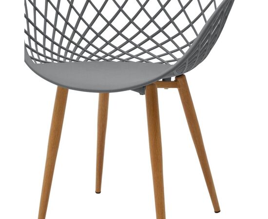 Καρέκλα Ezra pakoworld γκρι pp-πόδι φυσικό μέταλλο 62x42x82εκ - ΚΑΡΕΚΛΕΣ - ΠΟΛΥΘΡΟΝΕΣ ΕΣ. στο Milonadakis.gr