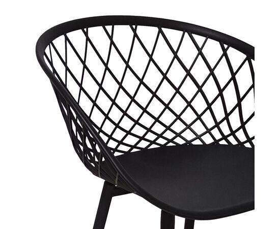 Καρέκλα Ezra pakoworld μαύρο pp-πόδι μαύρο μέταλλο 62x42x82εκ - ΚΑΡΕΚΛΕΣ - ΠΟΛΥΘΡΟΝΕΣ ΕΣ. στο Milonadakis.gr
