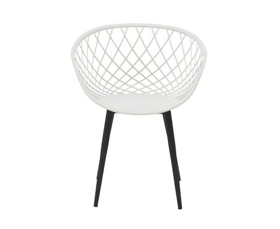 Καρέκλα Ezra pakoworld λευκό pp-πόδι μαύρο μέταλλο 62x42x82εκ - ΚΑΡΕΚΛΕΣ - ΠΟΛΥΘΡΟΝΕΣ ΕΣ. στο Milonadakis.gr