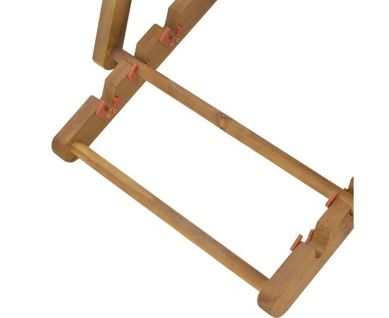 Σεζλόνγκ Xurian pakoworld ξύλο ακακίας φυσικό-πανί pvc μαύρο - ΞΑΠΛΩΣΤΡΕΣ στο Milonadakis.gr