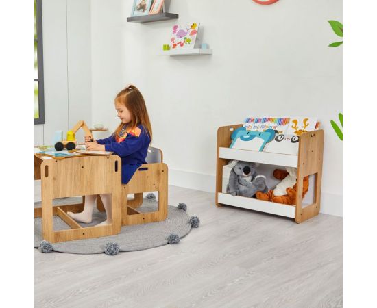 Ραφιέρα Dovere pakoworld φυσικό-λευκό mdf 56x34x55εκ - ΡΑΦΙΑ ΤΟΙΧΟΥ στο Milonadakis.gr