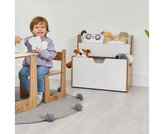 Ραφιέρα Crane pakoworld φυσικό-λευκό mdf 57x34x55εκ - ΟΡΓΑΝΩΣΗ ΣΠΙΤΙΟΥ στο Milonadakis.gr