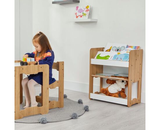 Ραφιέρα Seagull pakoworld φυσικό-λευκό mdf 57x34x70εκ - ΟΡΓΑΝΩΣΗ ΣΠΙΤΙΟΥ στο Milonadakis.gr