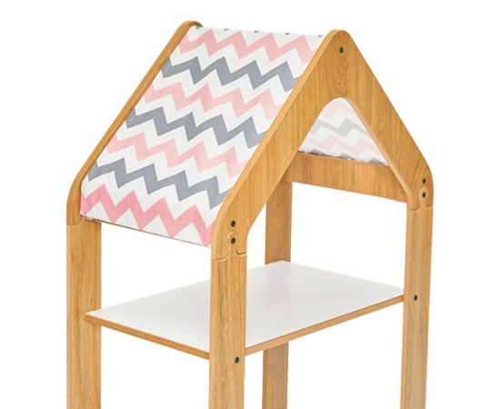 Ραφιέρα Montessori Zoilen pakoworld φυσικό-λευκό-ροζ mdf 50x30x80εκ - ΟΡΓΑΝΩΣΗ ΣΠΙΤΙΟΥ στο Milonadakis.gr