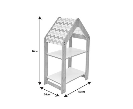 Ραφιέρα Montessori Zoilen pakoworld φυσικό-λευκό-ροζ mdf 50x30x80εκ - ΟΡΓΑΝΩΣΗ ΣΠΙΤΙΟΥ στο Milonadakis.gr