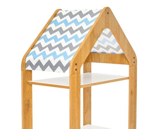 Ραφιέρα Montessori Zoilen I pakoworld λευκό-φυσικό-μπλε mdf 50x30x100εκ - ΟΡΓΑΝΩΣΗ ΣΠΙΤΙΟΥ στο Milonadakis.gr