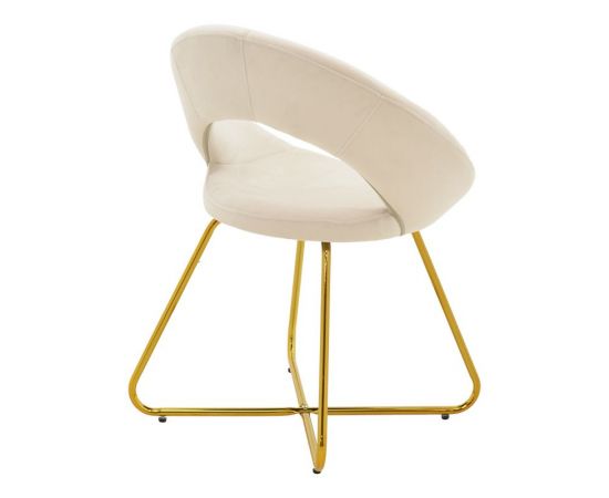 Καρέκλα Valentina pakoworld μπεζ βελούδο-χρυσό πόδι 65x60x82εκ - ΚΑΡΕΚΛΕΣ - ΠΟΛΥΘΡΟΝΕΣ ΕΣ. στο Milonadakis.gr