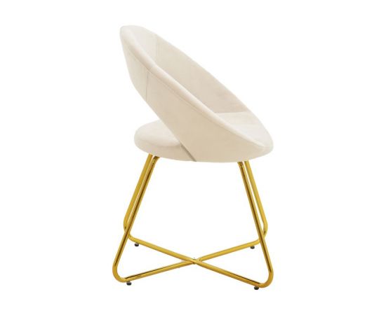 Καρέκλα Valentina pakoworld μπεζ βελούδο-χρυσό πόδι 65x60x82εκ - ΚΑΡΕΚΛΕΣ - ΠΟΛΥΘΡΟΝΕΣ ΕΣ. στο Milonadakis.gr